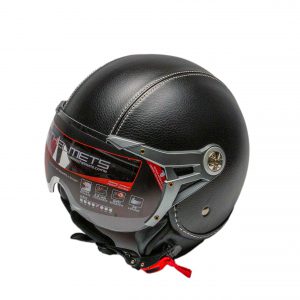 MT Retro Jet Helm Zwart Maat XL